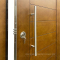 Yellow Wood Grain Painting Surface Newly Asian Security Exterior Interior Steel Armored Door